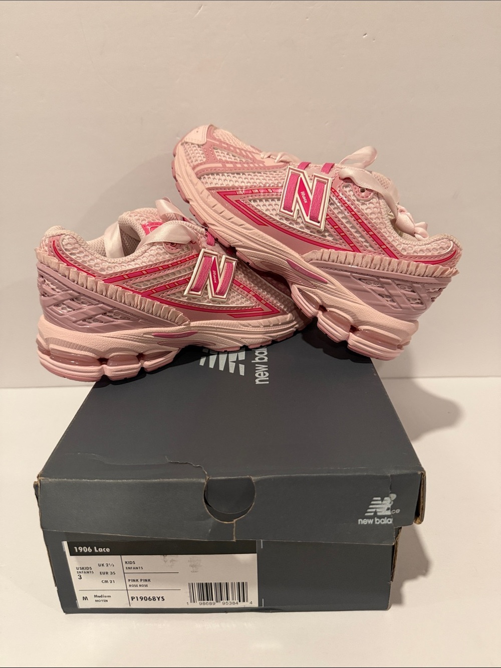 NB1906R ‘Rose Sugar Pink Satin’ (PS) Sz: 3 (P19068YS)